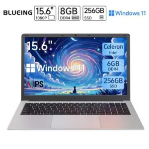 Blueing 15.6" Laptop J4125 8GB+256GB SSD Student Portable Computer